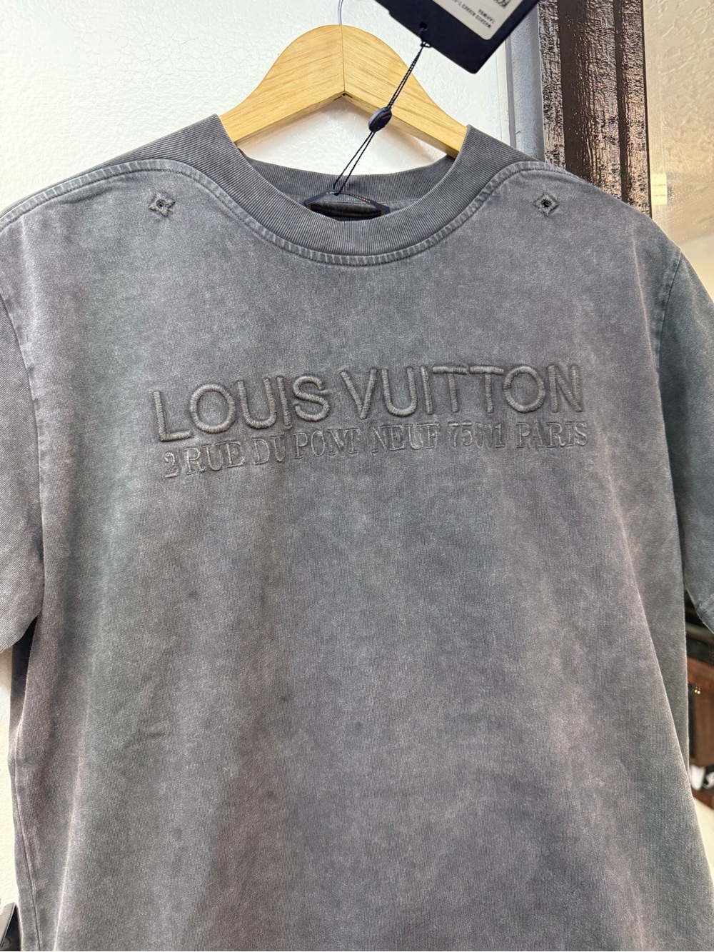 Louis Vuitton Charcoal Gray Embossed Logo Sweatshirt - Picture 5 of 12